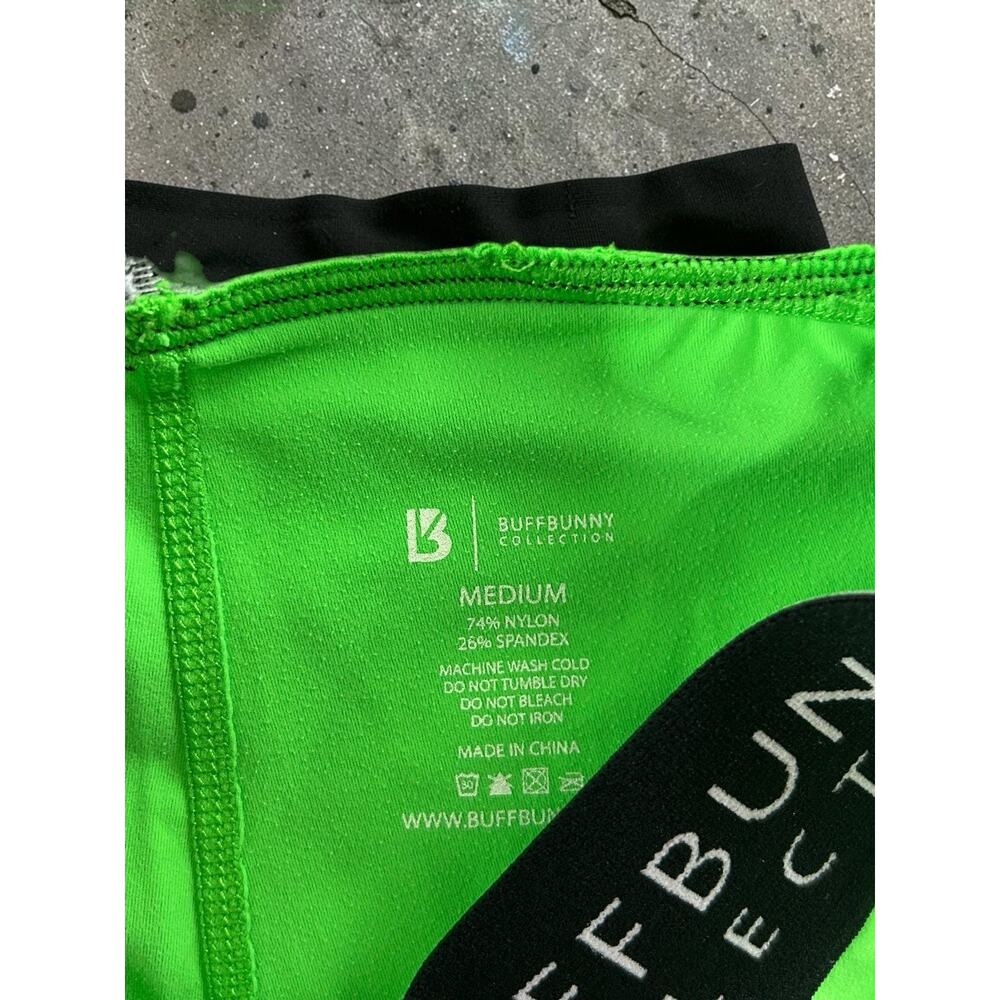 Women's Buffbunny Collection Neon Green Shorts Sz M Activewear Stretch - Picture 6 of 8